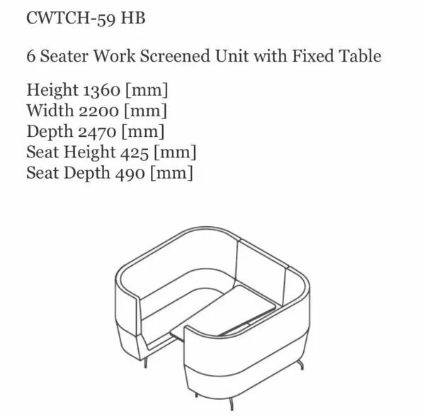 Orangebox CWTCH 6-Seater Collaborative Privacy Booth