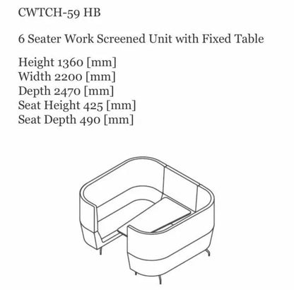 Orangebox CWTCH 6-Seater Collaborative Privacy Booth